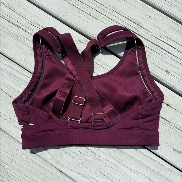 Fabletic Wine Strappy Sports Bra XS - Picture 2 of 3